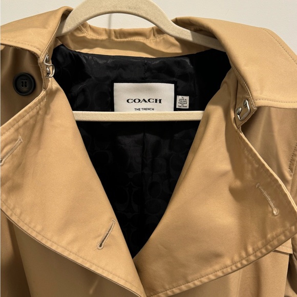 Coach Mid Length Belted Trench Coat - Picture 3 of 5